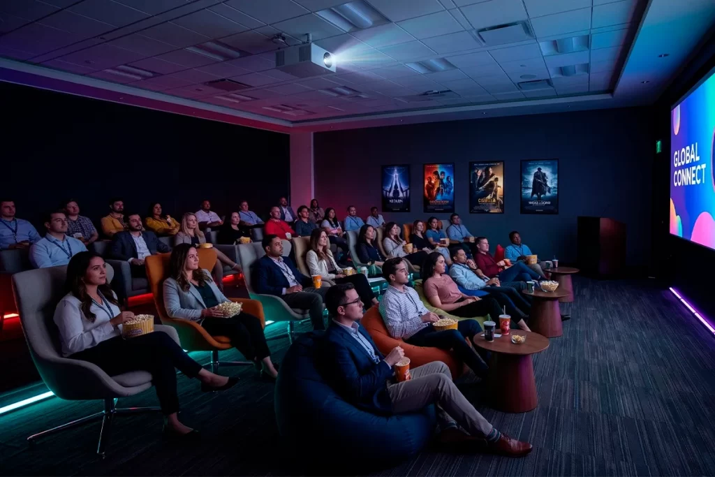 Equipos para cines corporativos y proyecciones internas de empresa
