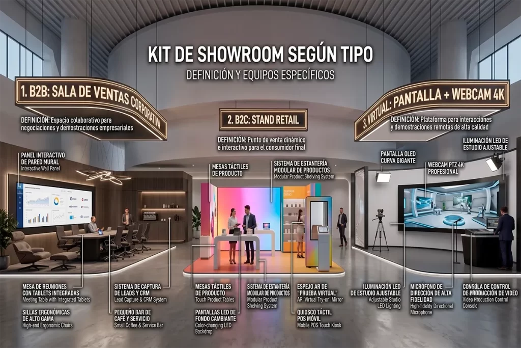 Alquiler de tecnología para showrooms interactivos y salas de demostración de productos en vivo con APG Tecnología.